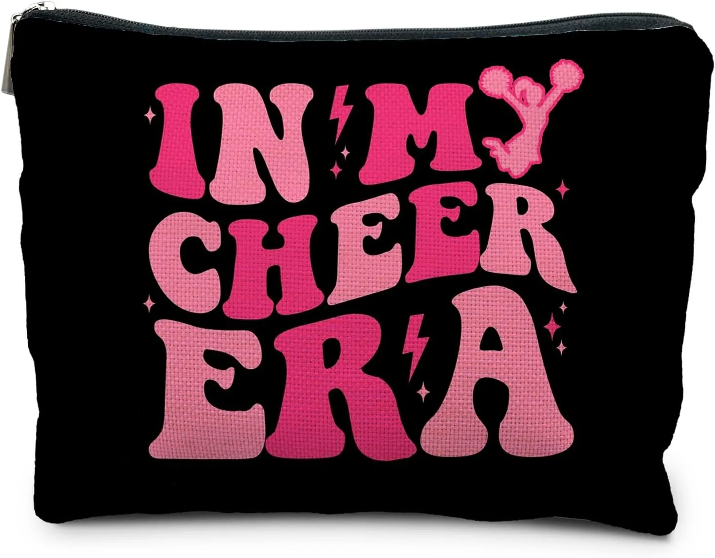 Cheer Makeup Bag Pouch - In My Cheer Era Hot Pink Cosmetic Bag, Perfect Cheerleader Gifts & Accessories