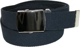 CTM Big & Tall Cotton Belt with Nickel Finish Buckle (Pack of 3)