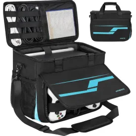 Deegotech Travel Carrying Case Compatible with Xbox Series X/S, Portable Storage Game Bag with Extra Console Protection Padded, Multiple Pockets for 15.6Laptop Controller Headsets Game Accessories
