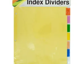 Index Dividers with Multicolor Tabs