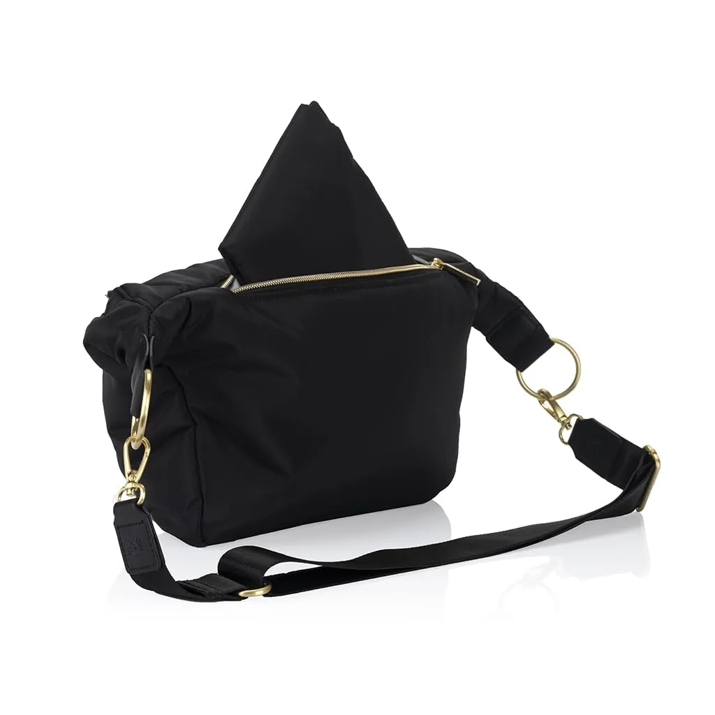 Itzy Ritzy Adjustable Strap-Wear as a Crossbody, Belt Shoulder Bag, Coffee & Cream, Small