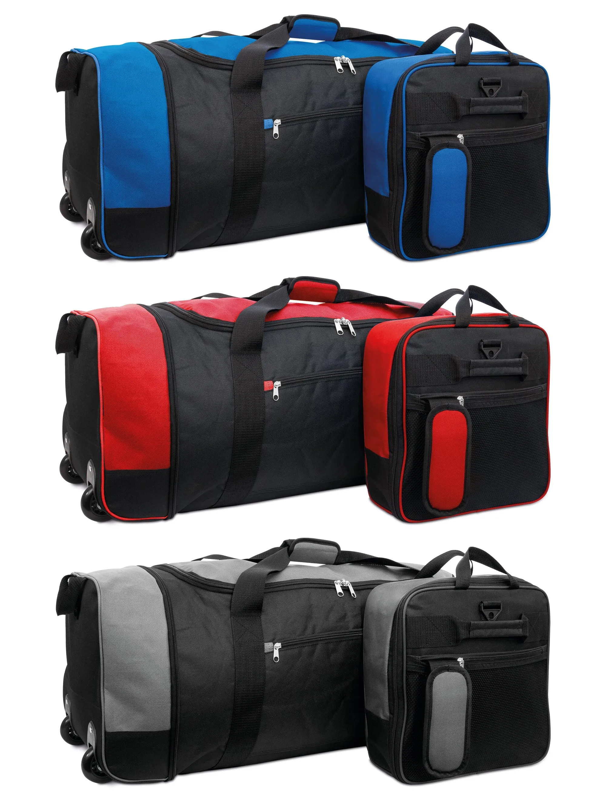 Large Travel Bag With Wheels (Grey) - iN Travel