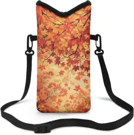 Maple Tree Print Universal Crossbody Cell Phone Purse Waist Pack Bag for Outdoor Sports Moblie Phone Carrying Cases Shoulder Belt Bag Pouch
