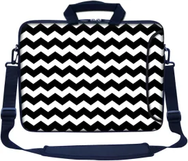 Meffort Inc 15.6 Inch Neoprene Laptop Bag - Water Resistant, Reinforced Zipper, Extra Pocket, Fits 15" to 15.6" Laptops