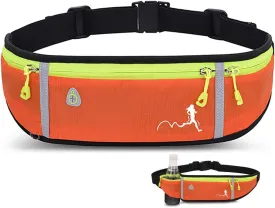Peicees Fanny Pack for Men Women Bottle Holder Bag Waterproof Running Pouch Belt Waist Pack for Gym Travel, Adjustable Reflective Phone Holder for iPhone 13 12 11 Pro Max Samsung Galaxy S20 S10