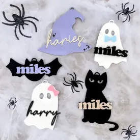 Personalized Halloween Tags, Halloween Gifts Halloween Decor, Custom Halloween Tag HX08