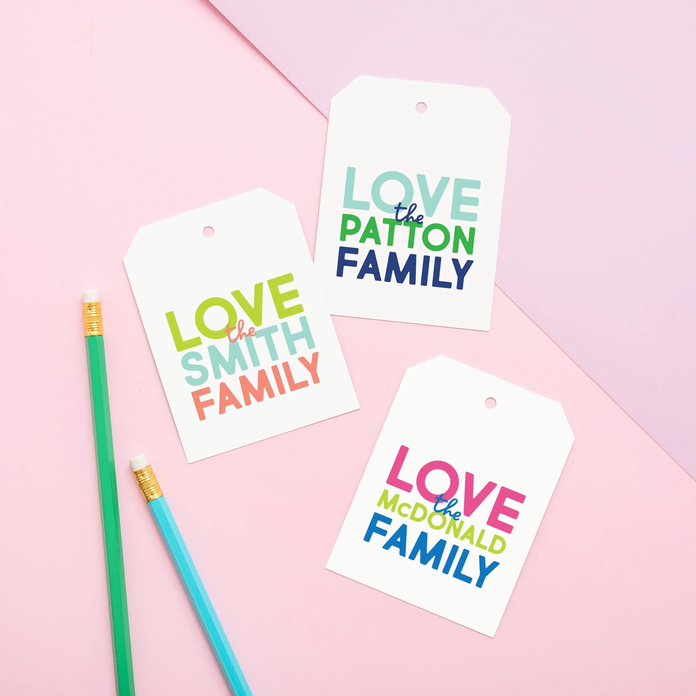 Stacked Family Gift Tags
