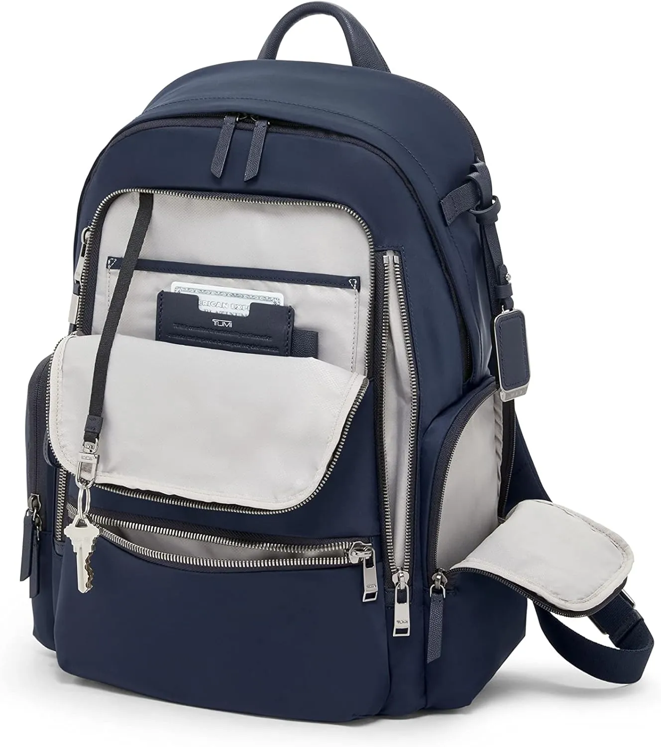 TUMI - Voyageur Celina Backpack - Travel Backpack for Women - For Business, Commute - Holds Up to 16" Laptop - Indigo & Silver Hardware