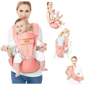 Viedouce Baby Carrier Ergonomic with Hip Seat/Pure Cotton Lightweight and Breathable/Multiposition:Dorsal, Ventral, Adjustable for Newborn and Toddler 3 to 48 Month (3.5 to 20 kg)