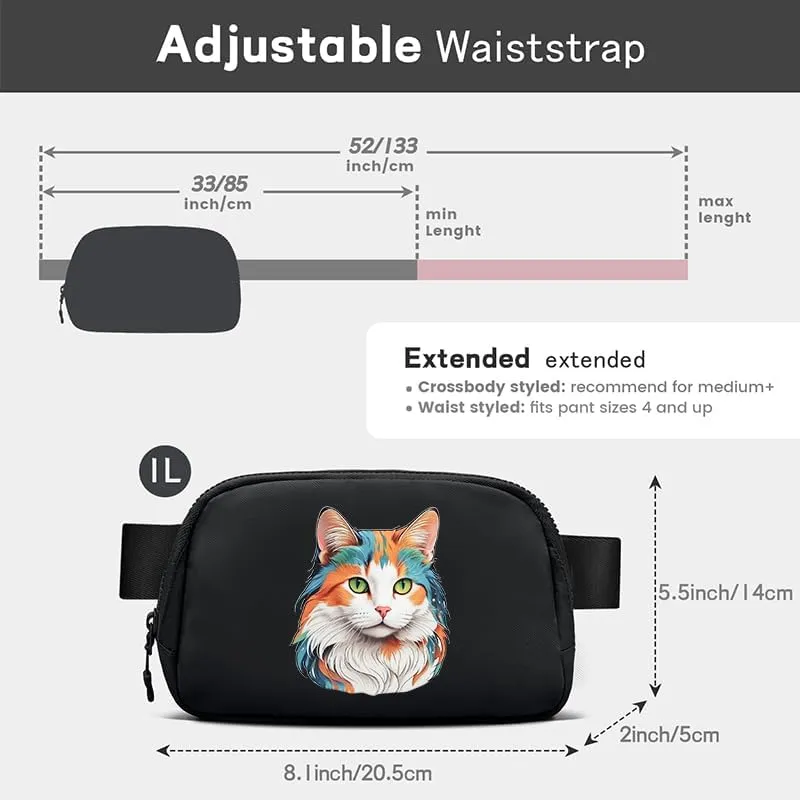 viewm Belt Bag for Women, Waterproof Fanny Packs for Women Men Fanny Pack Crossbody Bags for Women with Adjustable Strap for Travel Fitness Running Hiking