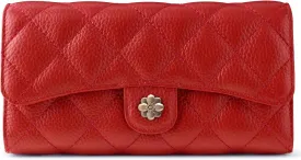 Wallet Women RFID Blocking Leather Large Capacity Credit Card Holder Trifold Ladies Clutch Zipper Long Purse